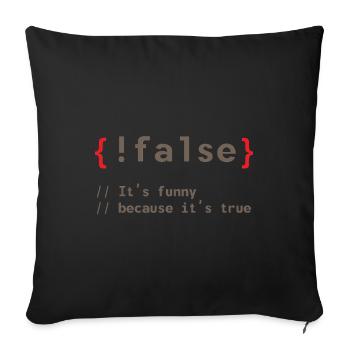 Coding Debug Admin Programm Geschenk - Sofakissenbezug 45 x 45 cm - Schwarz - Vorne