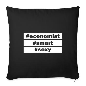 Cadeau d'économiste sexy intelligent d'économiste - Housse de coussin décorative 45 x 45 cm - noir - Devant
