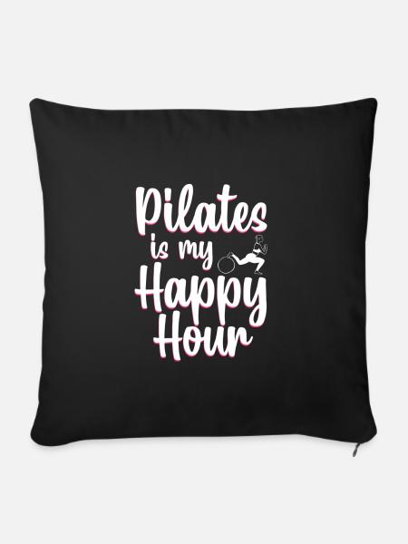 Pilates Geschenk - Sofakissenbezug 45 x 45 cm - Schwarz