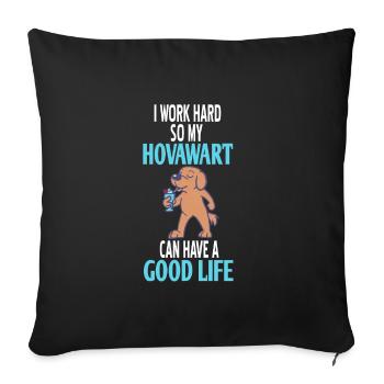 Hovawart - Housse de coussin décorative 45 x 45 cm - noir - Devant