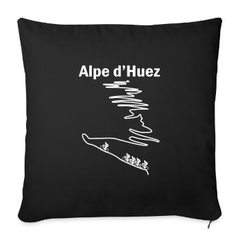 Alpe d'huez gift bike cyclist sport - Sofa pillowcase 17,3'' x 17,3'' (45 x 45 cm) - black - Front
