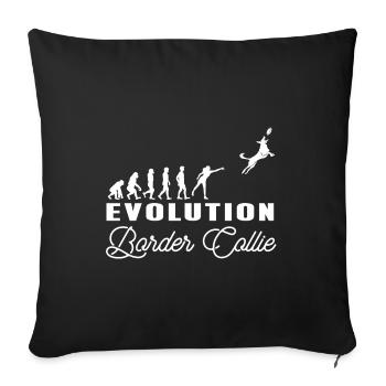 Border collie - Housse de coussin décorative 45 x 45 cm - noir - Devant