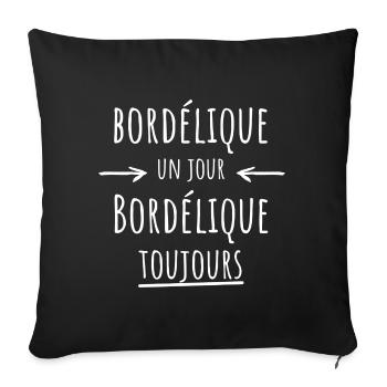 T-shirt Humour - Housse de coussin décorative 45 x 45 cm - noir - Devant