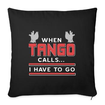 Danse de tango - Housse de coussin décorative 45 x 45 cm - noir - Devant