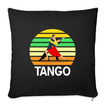 Danse de tango - Housse de coussin décorative 45 x 45 cm - noir - Devant