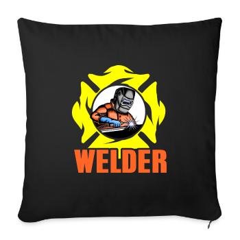 welder - Sofa pillowcase 17,3'' x 17,3'' (45 x 45 cm) - black - Front