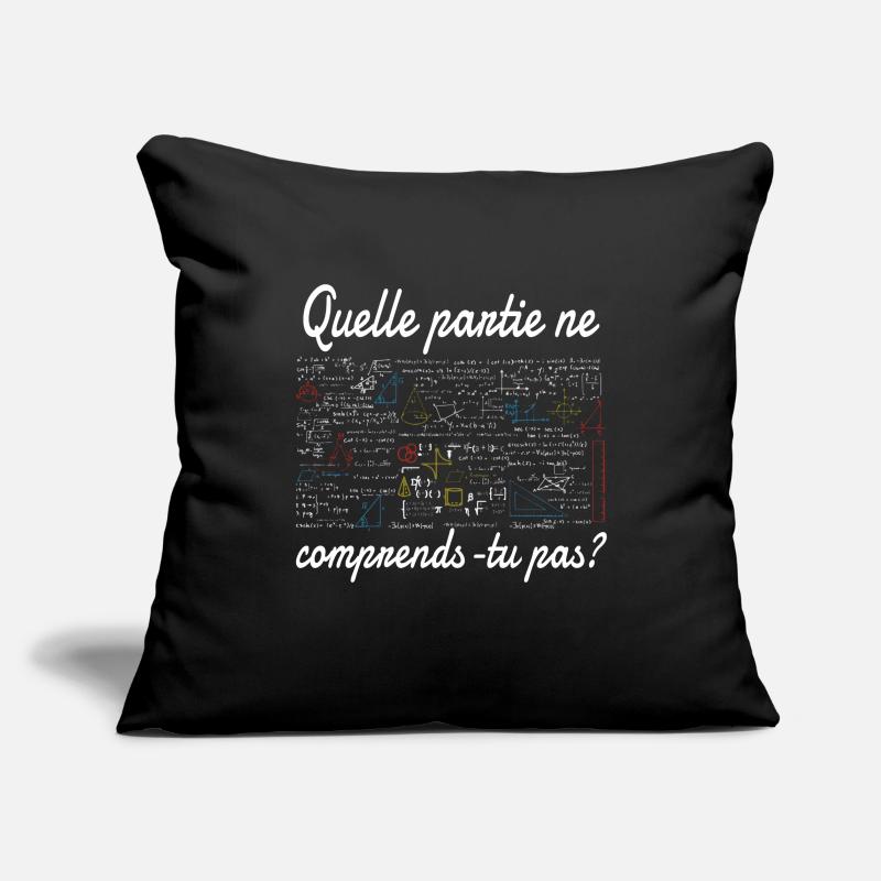 Prof de maths idée cadeau enseignant mathématique Housse de coussin décorative 45 x 45 cm