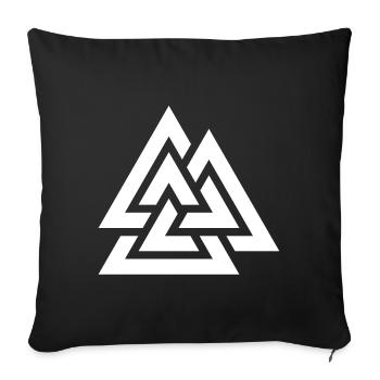 Emblème nordique - Housse de coussin décorative 45 x 45 cm - noir - Devant