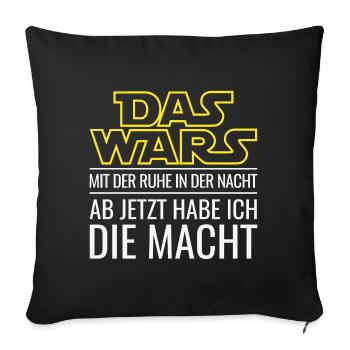 Das wars Baby Ruhe in der Nacht Macht Geburt Baby - Sofakissenbezug 45 x 45 cm - Schwarz - Vorne