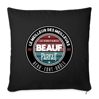 Le véritable beauf parfait - Housse de coussin décorative 45 x 45 cm - noir - Devant