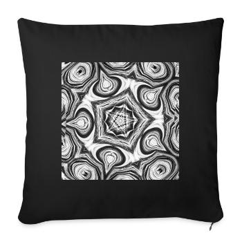 Collection Mandala - Sofa pillowcase 17,3'' x 17,3'' (45 x 45 cm) - black - Front