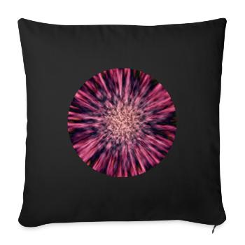 Red Burgundy Tie Dye Floral Pattern - Sofakissenbezug 45 x 45 cm - Schwarz - Vorne
