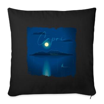 Capri de nuit - Housse de coussin décorative 45 x 45 cm - noir - Devant