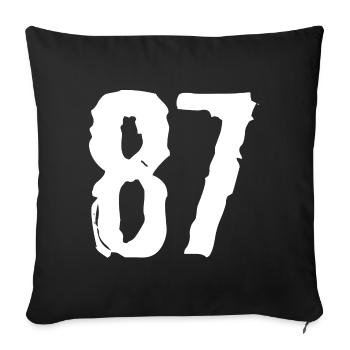 87 Number jersey - Sofa pillowcase 17,3'' x 17,3'' (45 x 45 cm) - black - Front