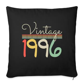 Vintage 1996 - Sofa pillowcase 17,3'' x 17,3'' (45 x 45 cm) - black - Front
