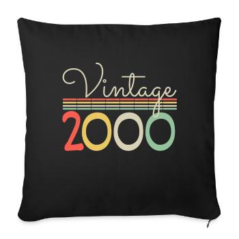 Vintage 2000 - Sofa pillowcase 17,3'' x 17,3'' (45 x 45 cm) - black - Front