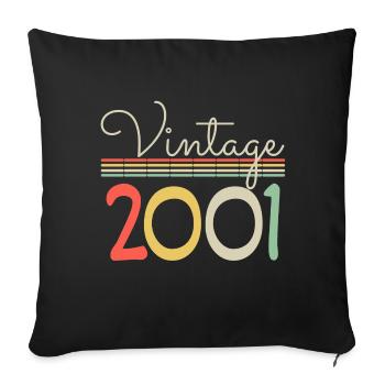 Vintage 2001 - Sofa pillowcase 17,3'' x 17,3'' (45 x 45 cm) - black - Front