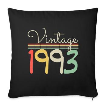 Vintage 1993 - Sofa pillowcase 17,3'' x 17,3'' (45 x 45 cm) - black - Front