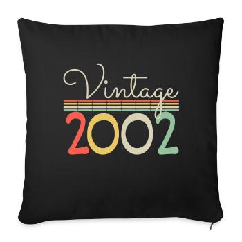 Vintage 2002 - Sofa pillowcase 17,3'' x 17,3'' (45 x 45 cm) - black - Front