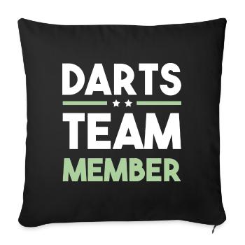 Darts Team - Sofa pillowcase 17,3'' x 17,3'' (45 x 45 cm) - black - Front