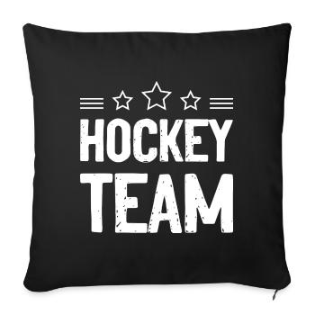 Équipe de hockey - Housse de coussin décorative 45 x 45 cm - noir - Devant