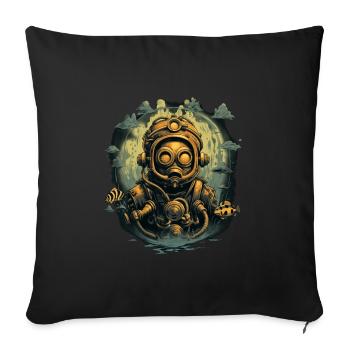 Plongeur - Housse de coussin décorative 45 x 45 cm - noir - Devant