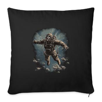 Diver - Sofa pillowcase 17,3'' x 17,3'' (45 x 45 cm) - black - Front
