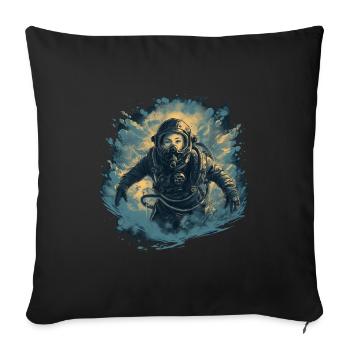 Plongeur - Housse de coussin décorative 45 x 45 cm - noir - Devant