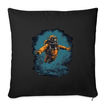 Diver - Sofa pillowcase 17,3'' x 17,3'' (45 x 45 cm) - black - Front