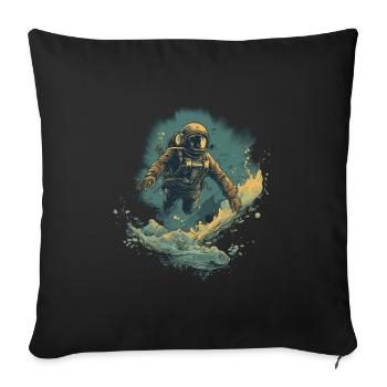 Diver - Sofa pillowcase 17,3'' x 17,3'' (45 x 45 cm) - black - Front