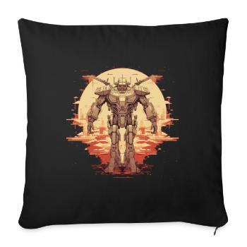 Mecha - Sofa pillowcase 17,3'' x 17,3'' (45 x 45 cm) - black - Front