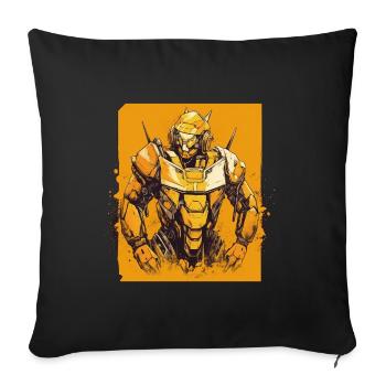 Mecha - Sofa pillowcase 17,3'' x 17,3'' (45 x 45 cm) - black - Front