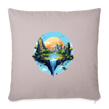 Paysage - Housse de coussin décorative 45 x 45 cm - taupe clair - Devant