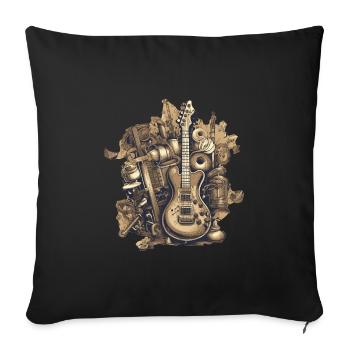 Music Instruments - Sofa pillowcase 17,3'' x 17,3'' (45 x 45 cm) - black - Front