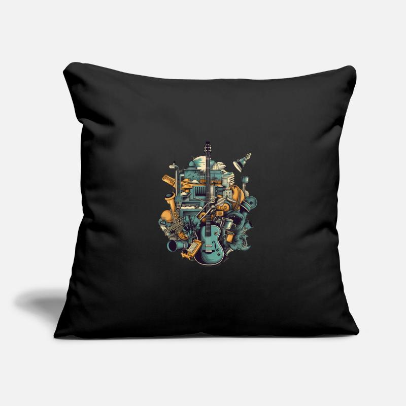 Instruments de musique Housse de coussin décorative 45 x 45 cm