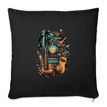 Musik Instrumente - Sofakissenbezug 45 x 45 cm - Schwarz - Vorne