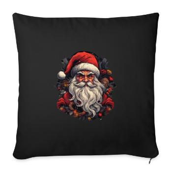 Père Noël - Housse de coussin décorative 45 x 45 cm - noir - Devant