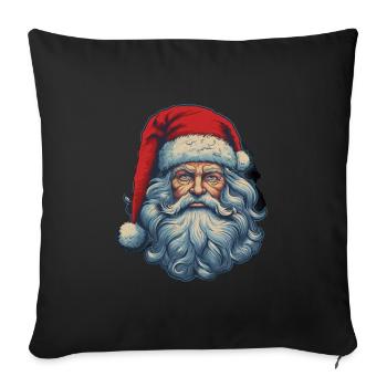 Santa Claus - Sofa pillowcase 17,3'' x 17,3'' (45 x 45 cm) - black - Front