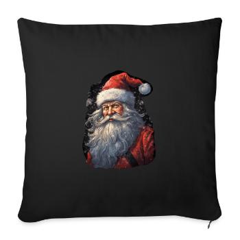 Père Noël - Housse de coussin décorative 45 x 45 cm - noir - Devant
