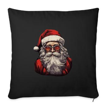 Santa Claus - Sofa pillowcase 17,3'' x 17,3'' (45 x 45 cm) - black - Front