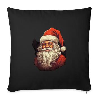 Père Noël - Housse de coussin décorative 45 x 45 cm - noir - Devant