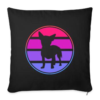Chihuahua Love - for dog lovers - Sofa pillowcase 17,3'' x 17,3'' (45 x 45 cm) - black - Front
