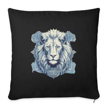 Lion - Housse de coussin décorative 45 x 45 cm - noir - Devant