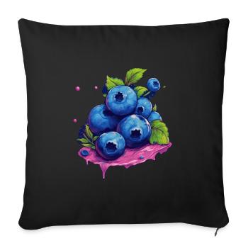 Myrtille - Housse de coussin décorative 45 x 45 cm - noir - Devant