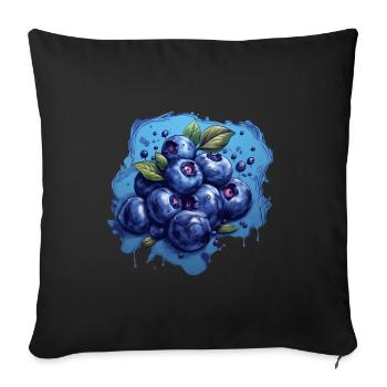 Myrtille - Housse de coussin décorative 45 x 45 cm - noir - Devant