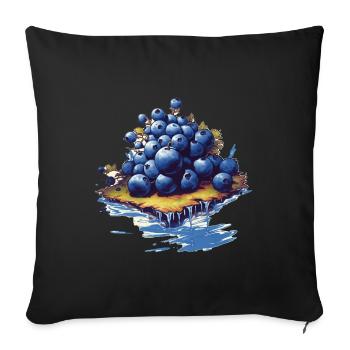 Myrtille - Housse de coussin décorative 45 x 45 cm - noir - Devant