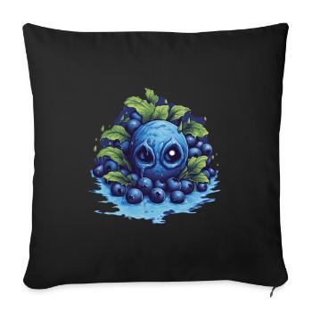 Myrtille - Housse de coussin décorative 45 x 45 cm - noir - Devant