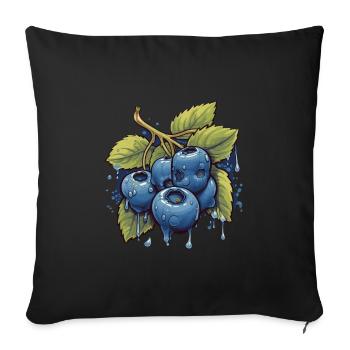 Myrtille - Housse de coussin décorative 45 x 45 cm - noir - Devant