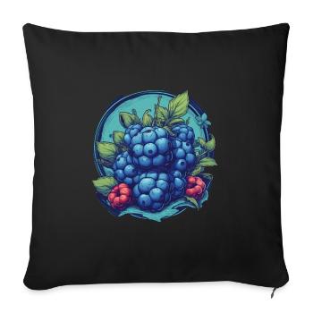 Myrtille - Housse de coussin décorative 45 x 45 cm - noir - Devant