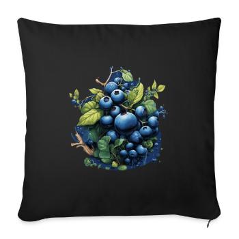 Myrtille - Housse de coussin décorative 45 x 45 cm - noir - Devant